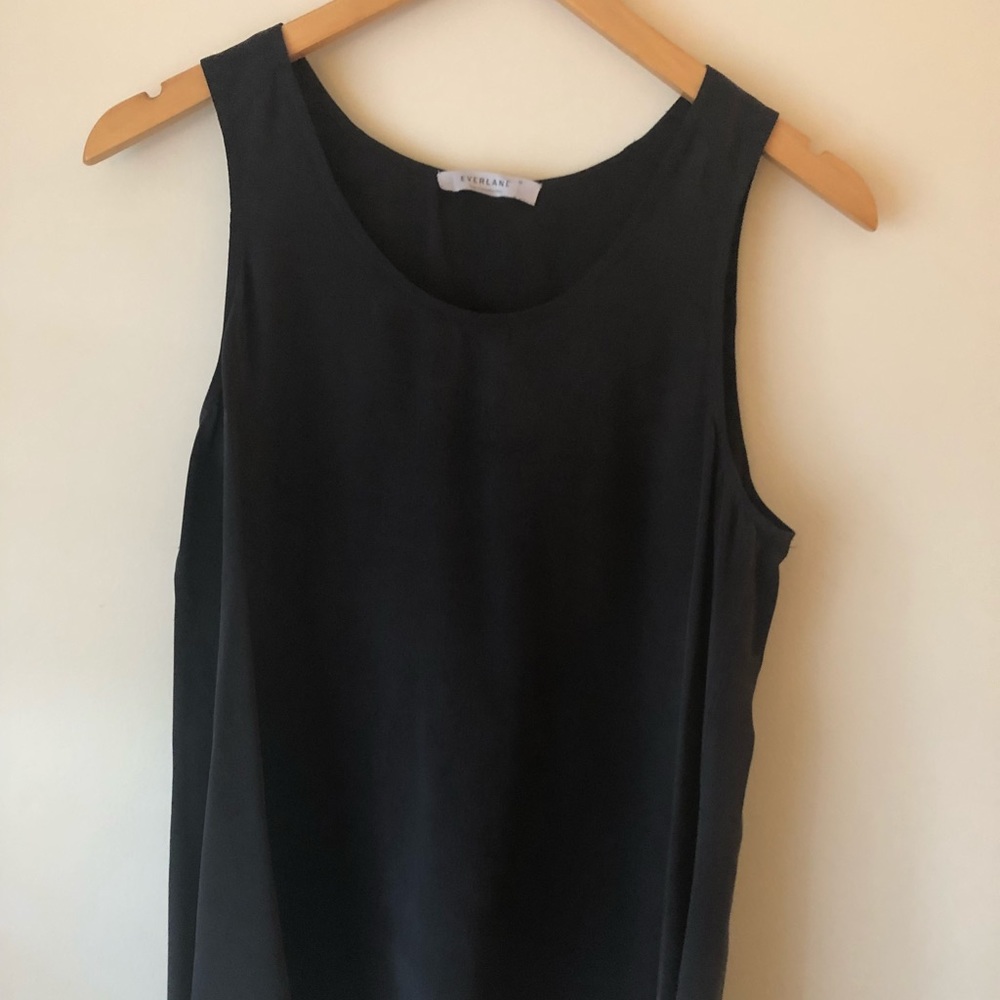 Everlane Silk Shell - Dark Grey